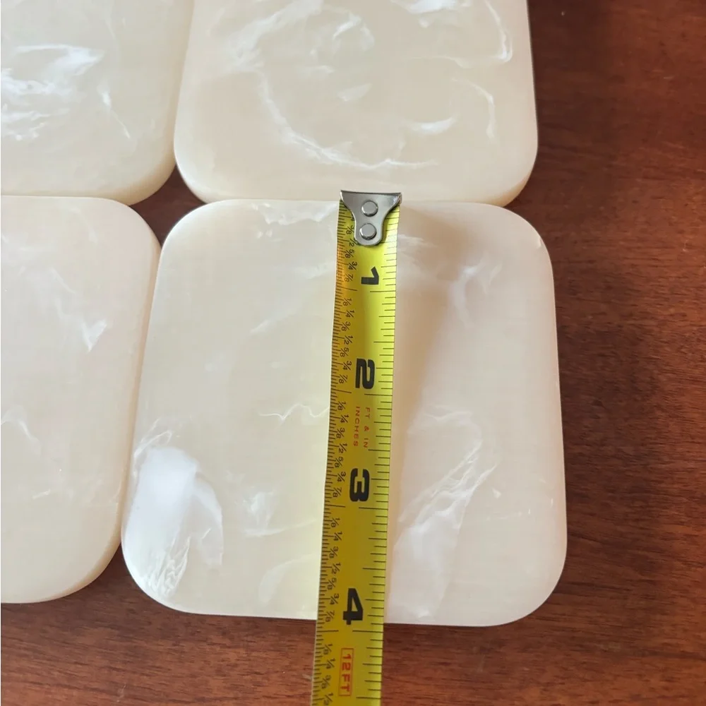 Ririku Resin Stacking and Footed Coasters set of 4